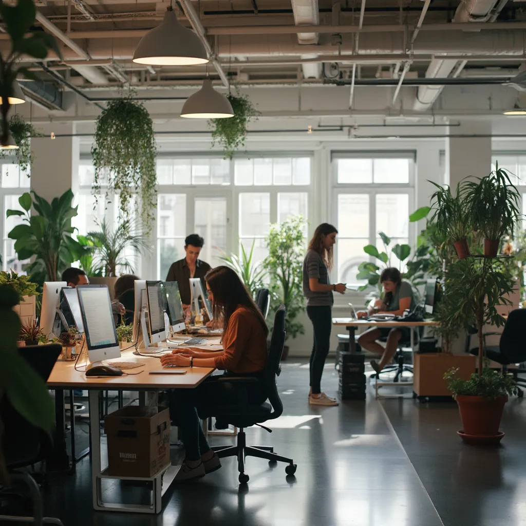 Espace de travail collaboratif moderne